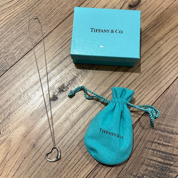 Tiffany & Co. Jewelry - Tiffany & Co. Peretti Open Heart Silver Pendant Necklace